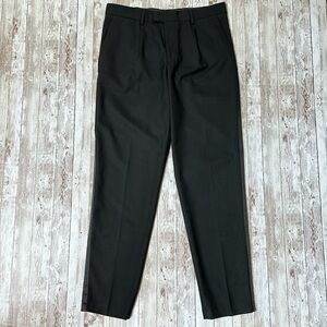 Zara Men's Tuxedo Pants sz 32x32 Black Satin Strip Hook Bar Closure 0706/395